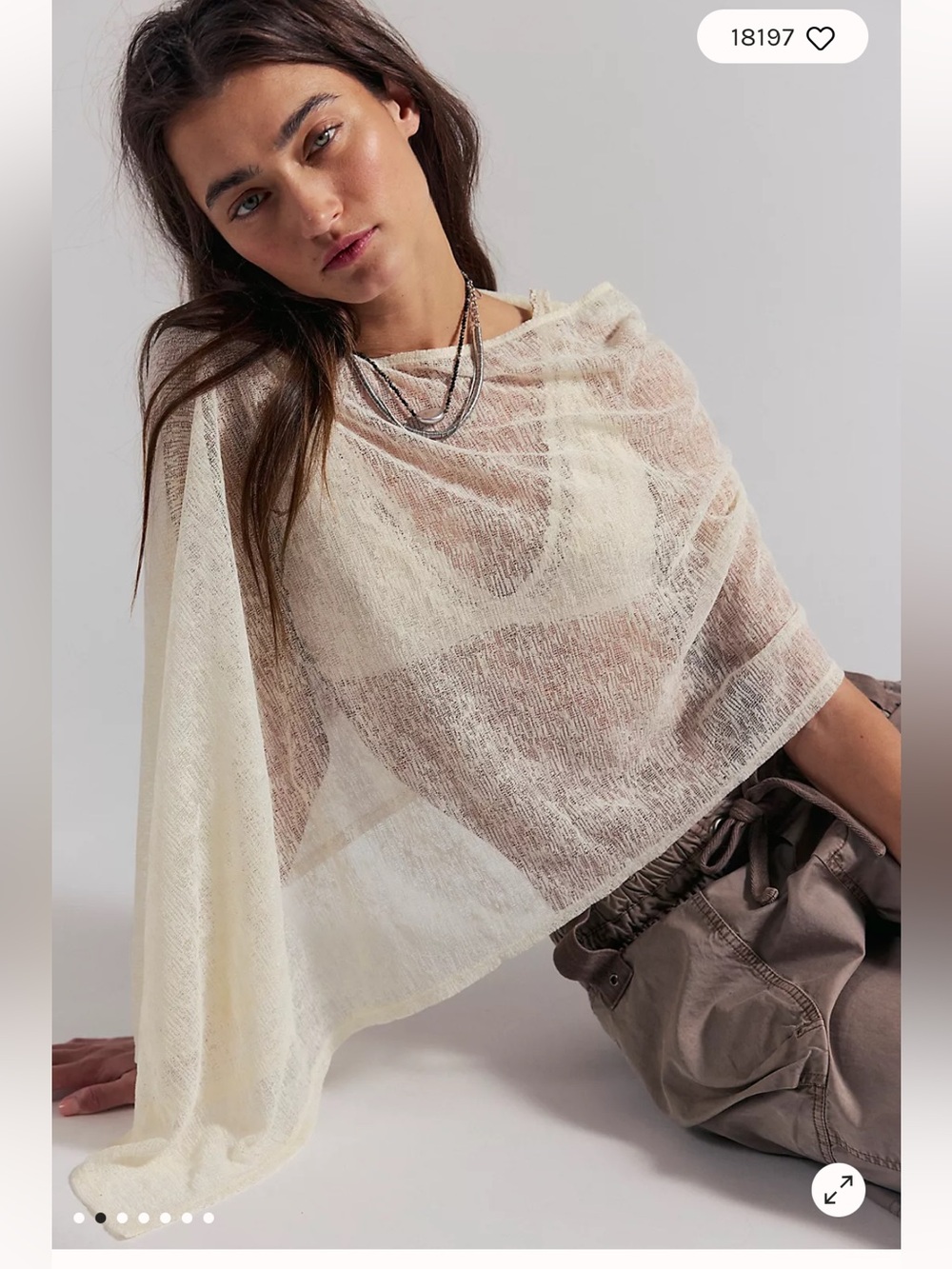 Free people Maggie Everyday Asymmetrical Knit Poncho
